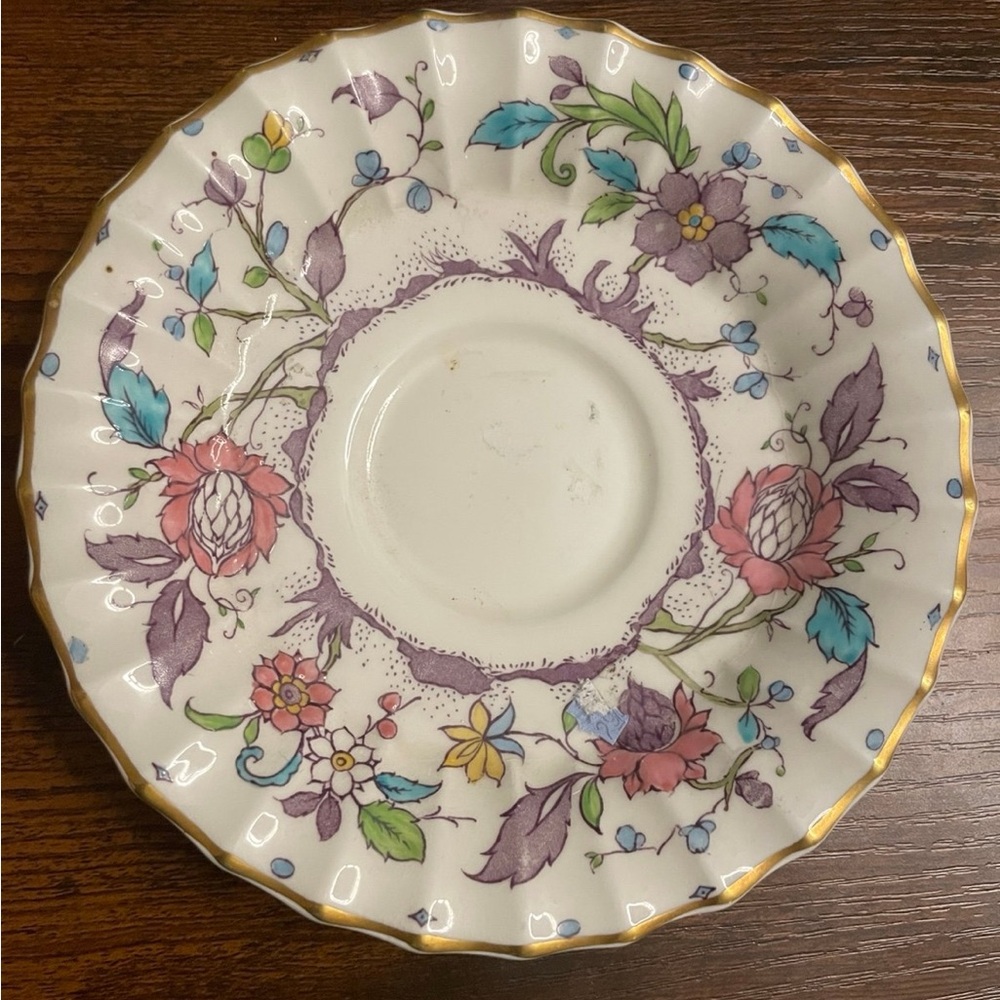 Royal Worcester China "Kashmir" Pattern Z2135 6 1/8" Saucer for cream soup